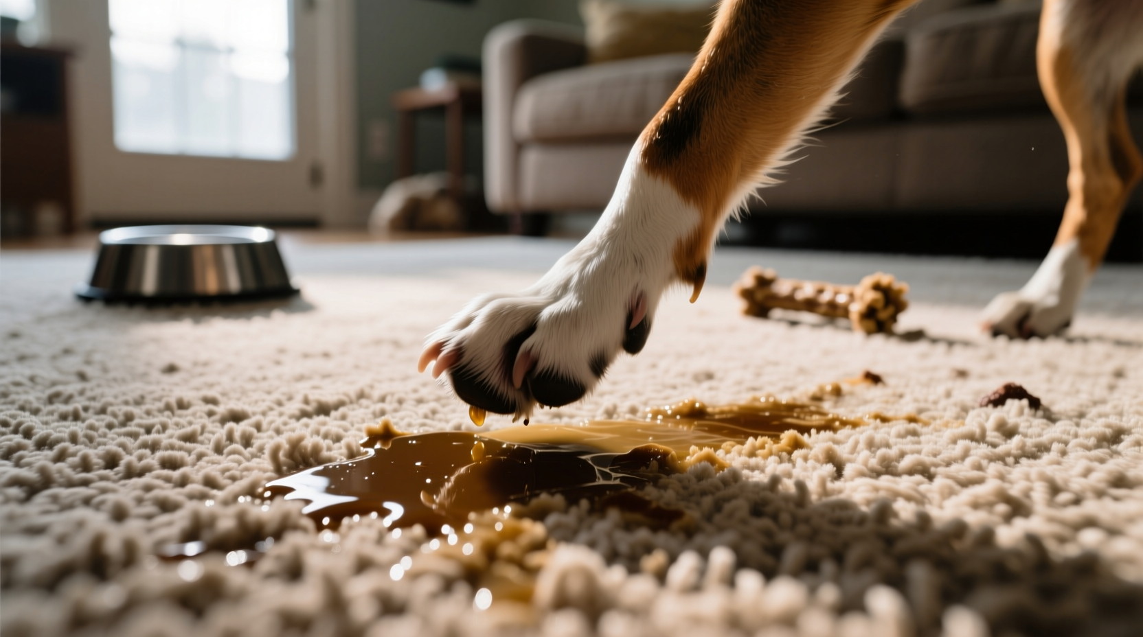 get dog pee out of carpet
