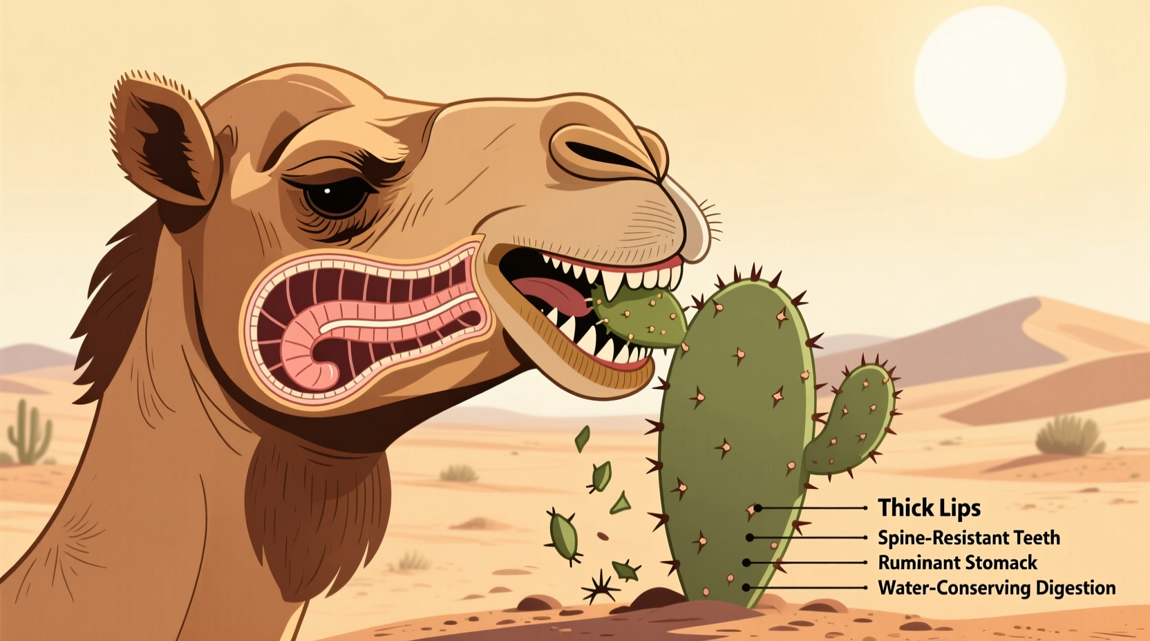 How Can Camels Eat Cactuses