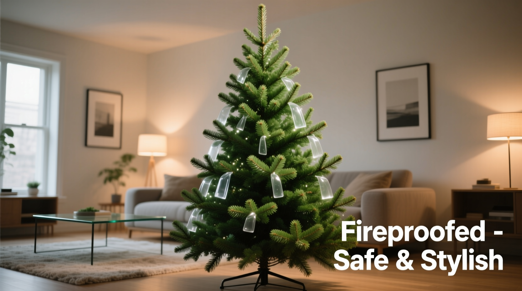 how to make a christmas tree fireproof without altering its look