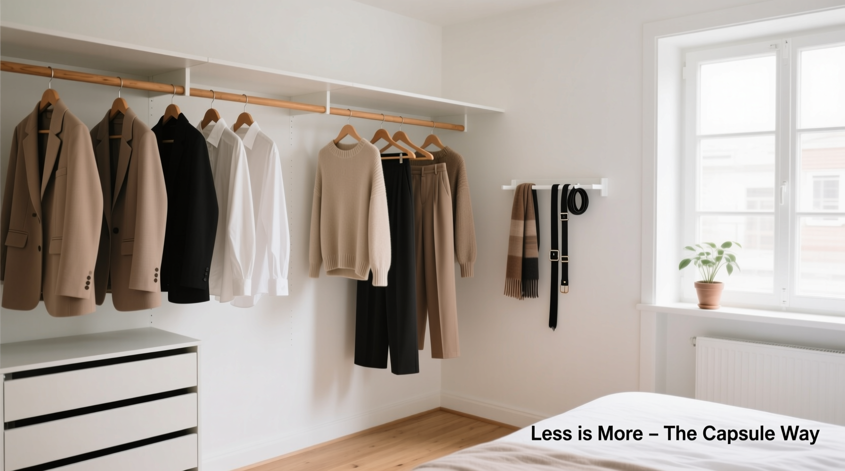 how to organize your closet using minimalist capsule wardrobe principles