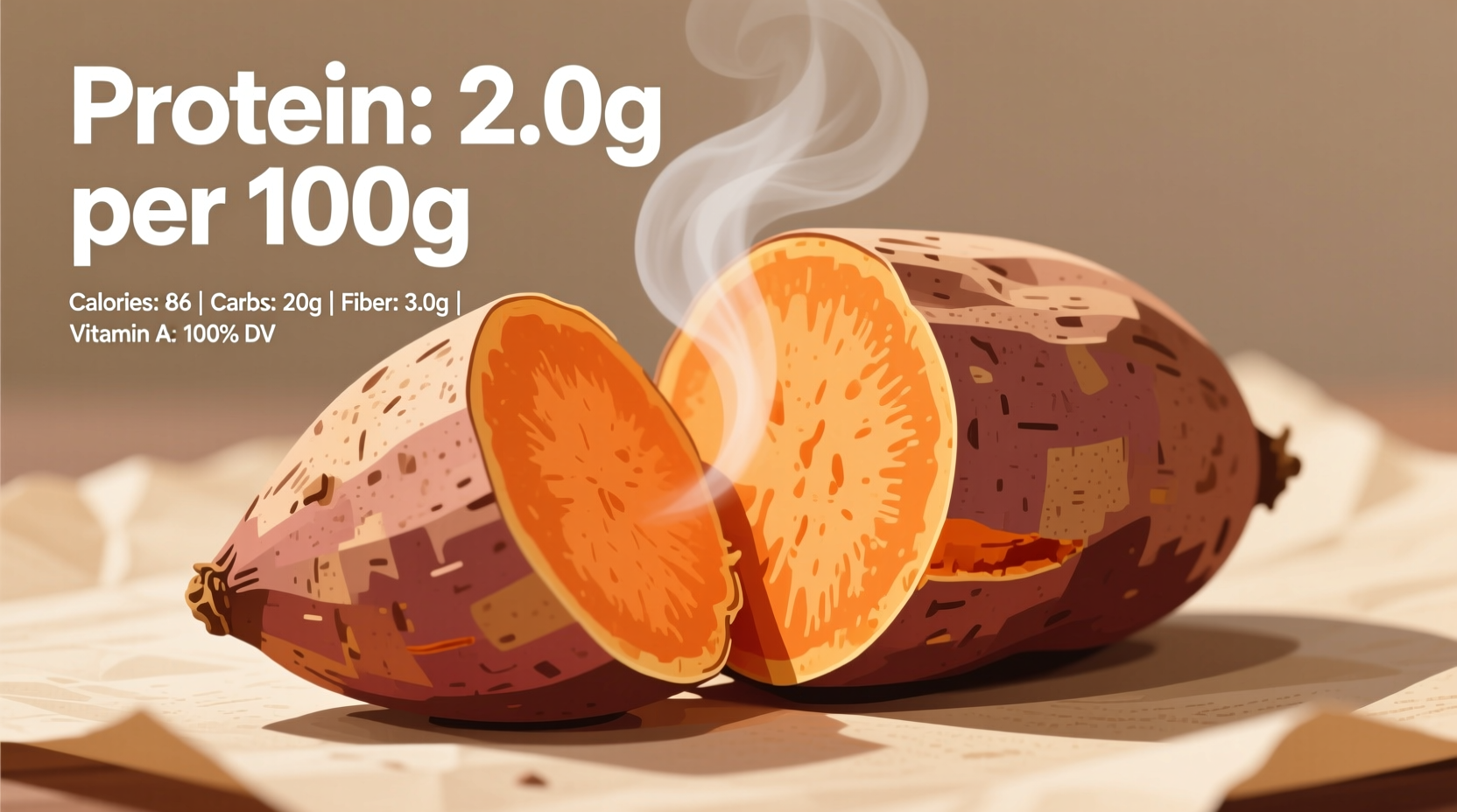 how much protein is in a sweet potato