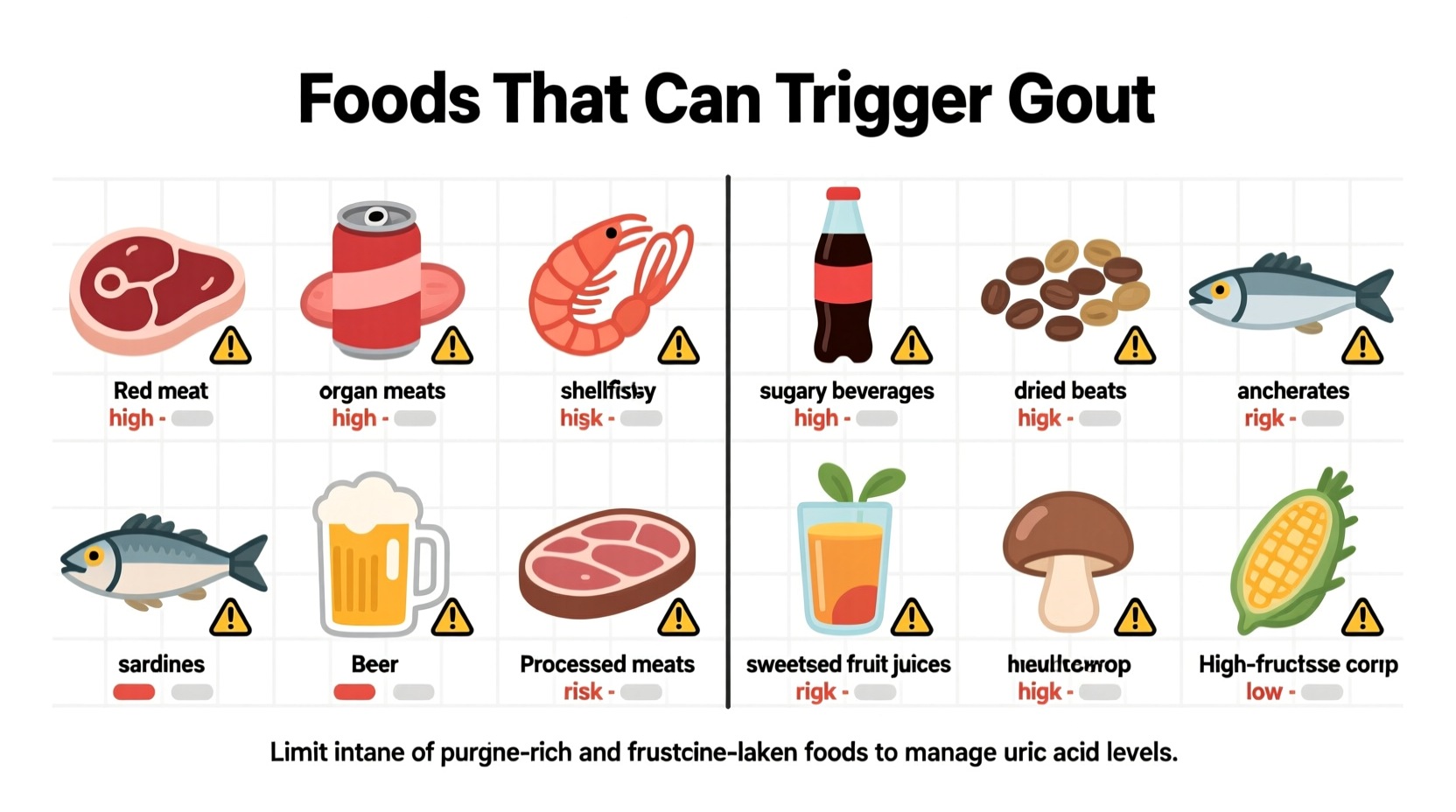 what foods cause gout