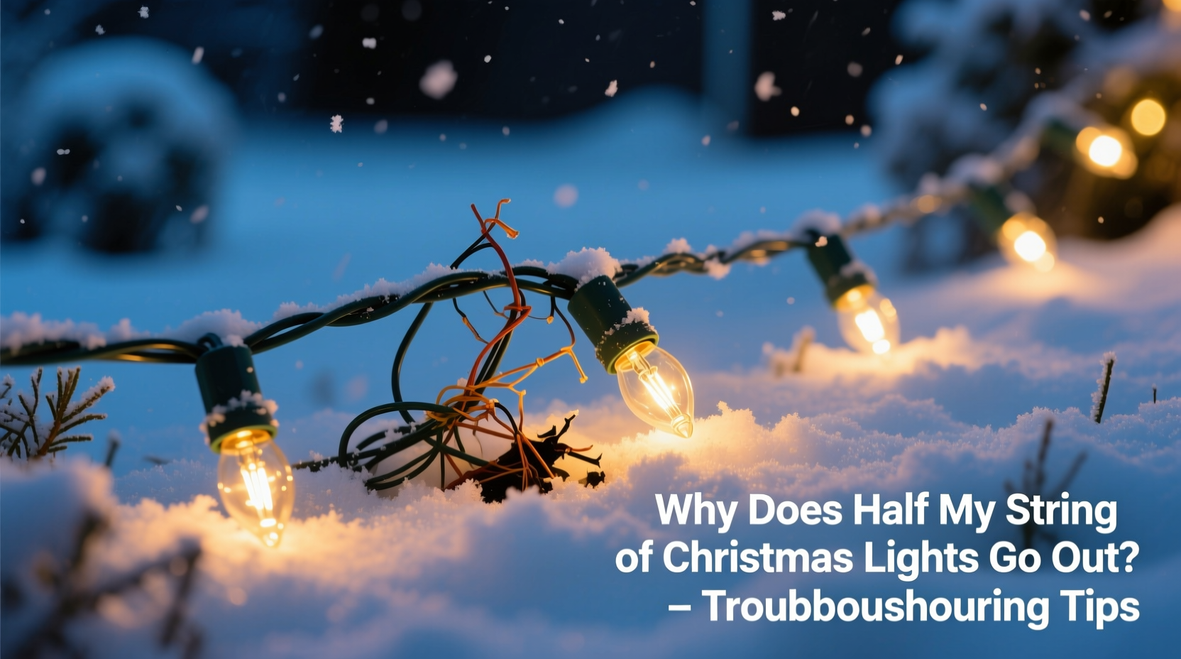 why does half my string of christmas lights go out troubleshooting tips