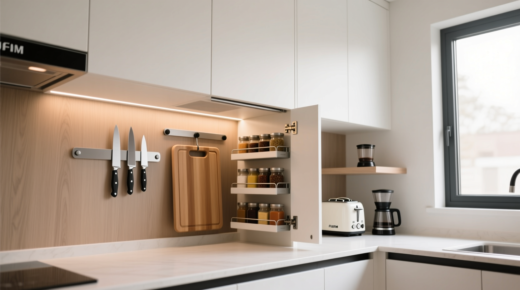 kitchen cabinet space saving hack