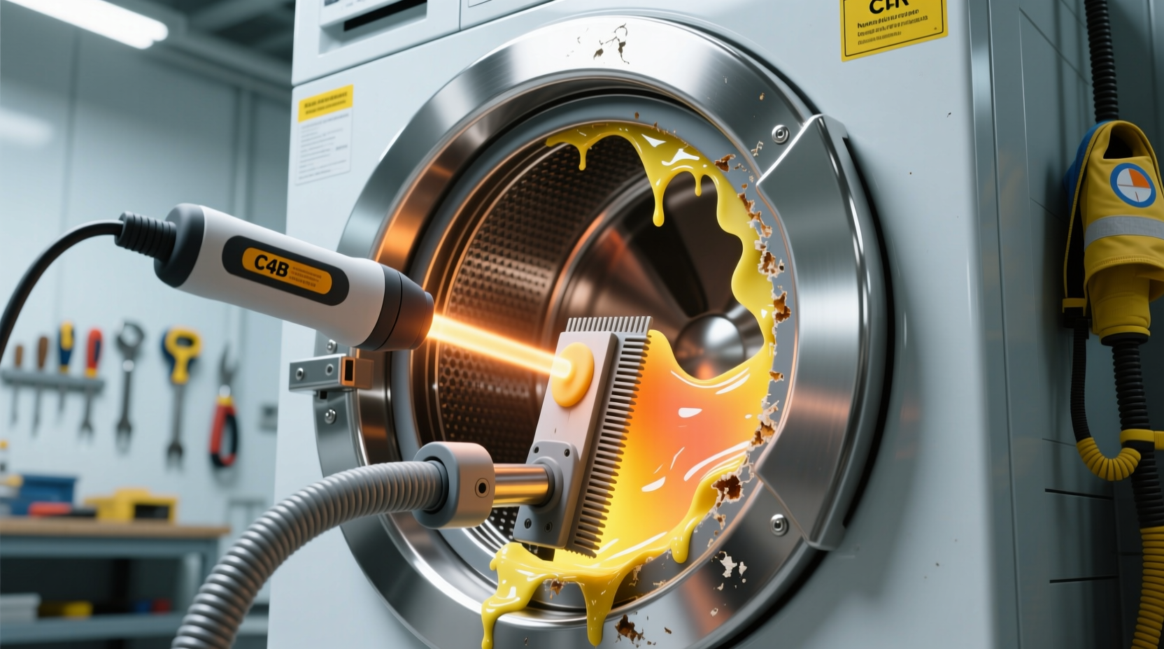 how to remove melted plastic from dryer drum