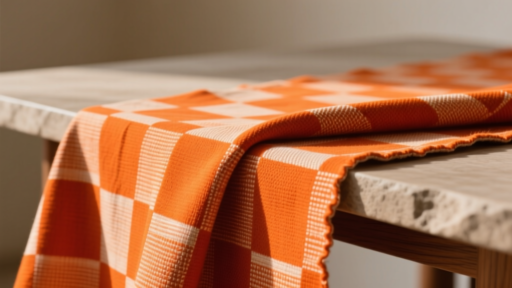 Orange Block Print Tablecloth: Fabric Science Guide