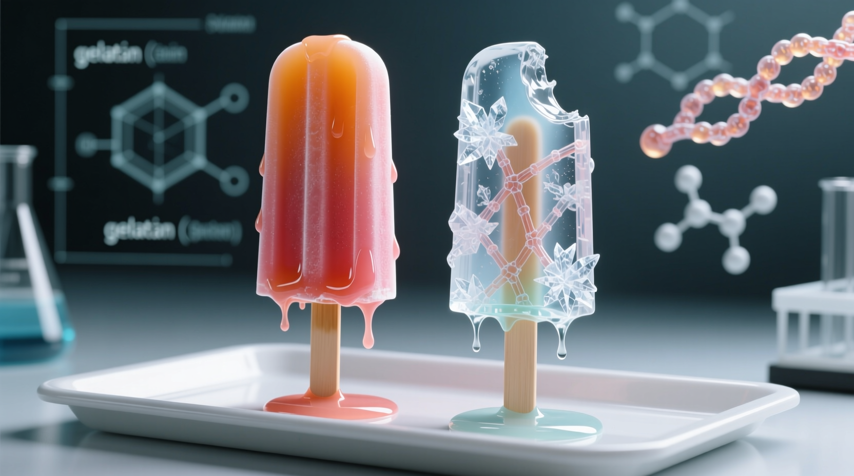 make popsicles melt more slowly with gelatin