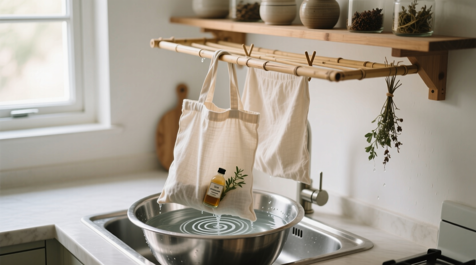 eco friendly cleaning tips disinfect organic cotton bags
