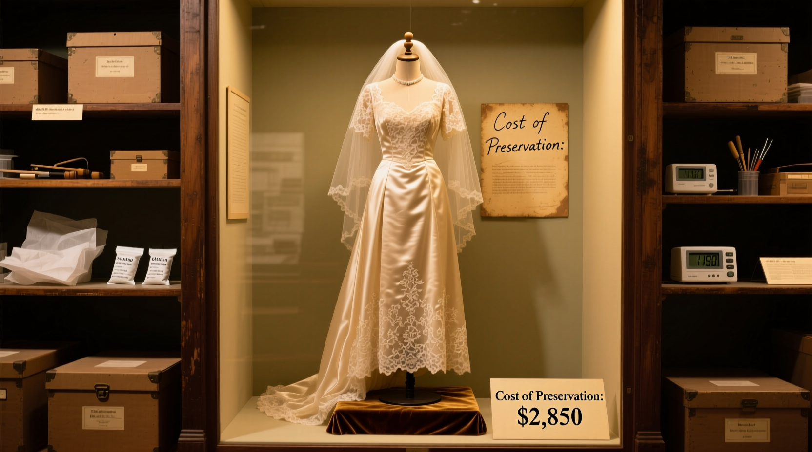 how much does it cost to preserve a wedding dress