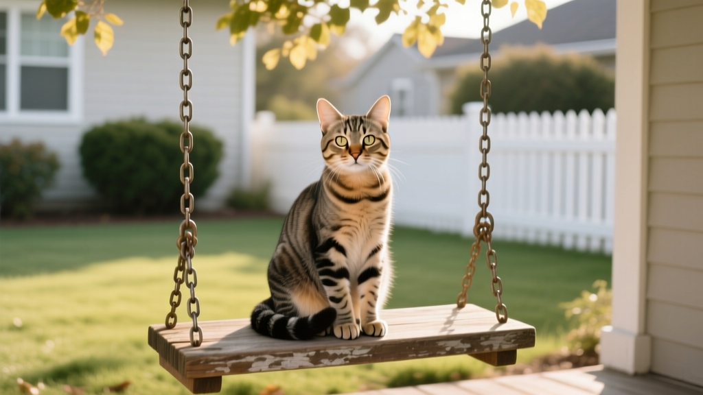 Why Cats Sit on the Porch Swing Chain Link