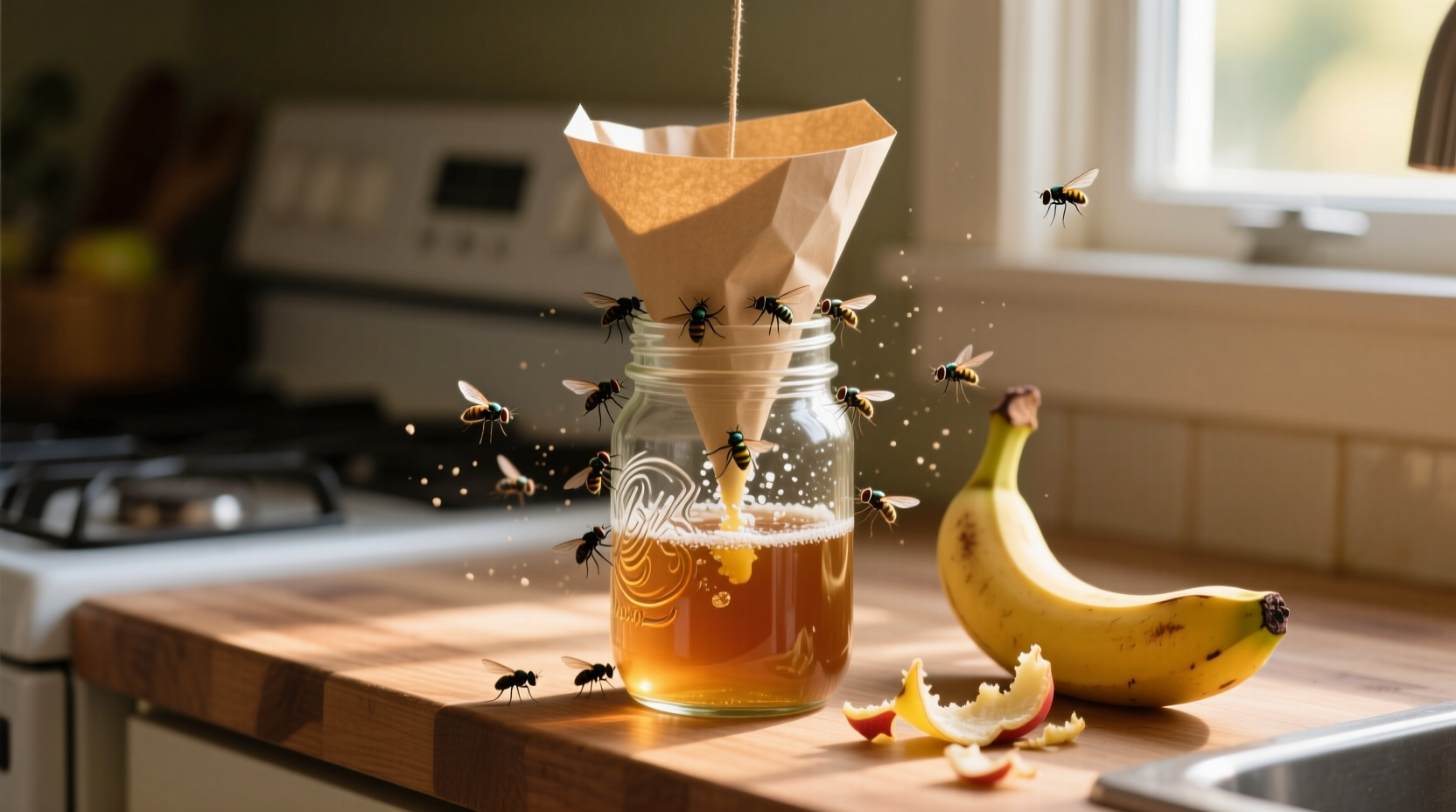 humane homemade fruit fly trap