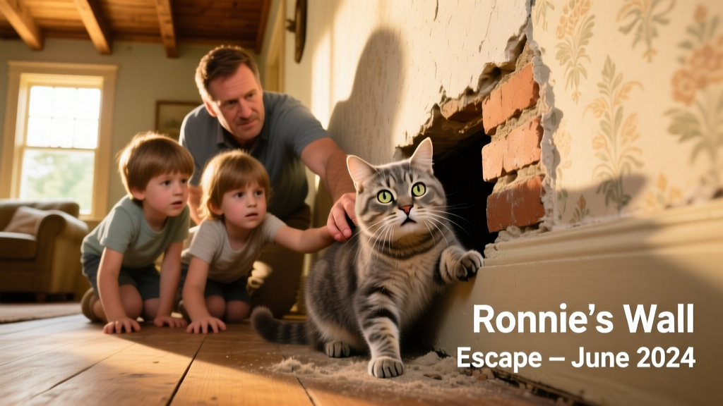 Watch This Family Rescue Its Cat Ronnie—From the Inside of Their House's Walls