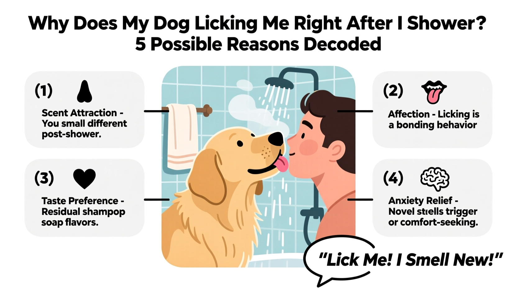 why does my dog lick me right after i shower possible reasons decoded