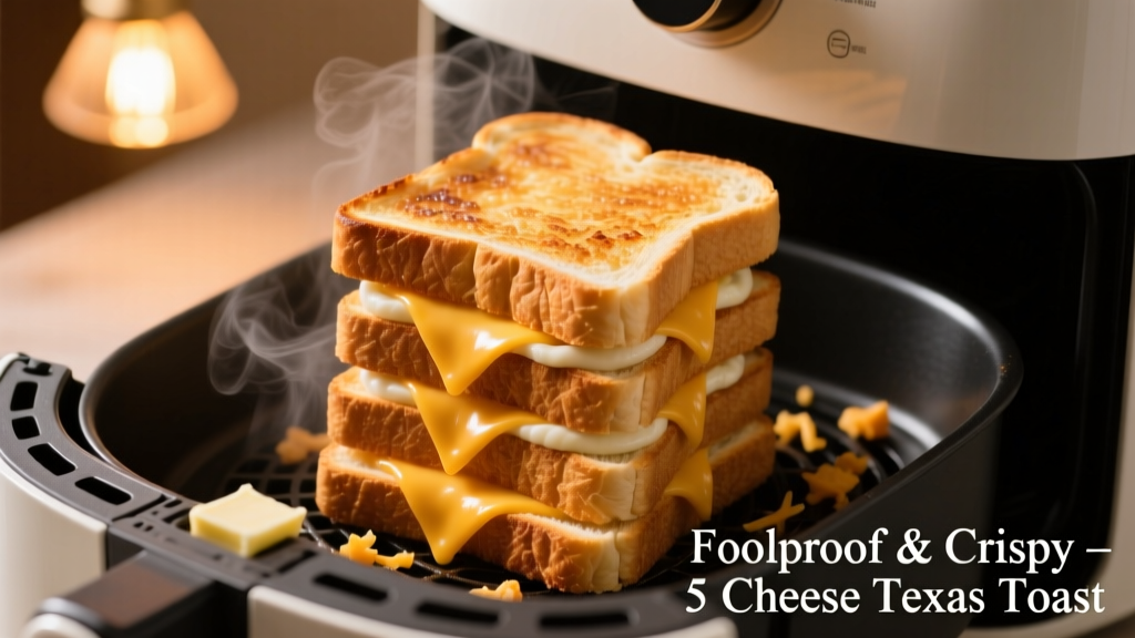 5 Cheese Texas Toast in Air Fryer: Crispy, Golden & Foolproof
