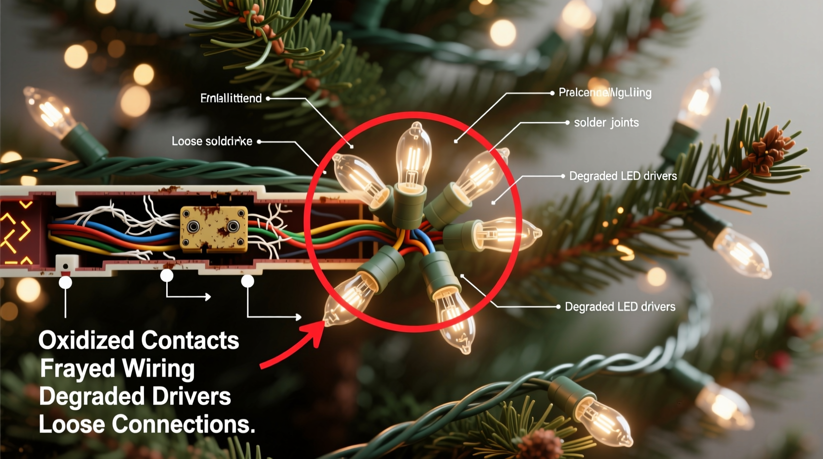 why do my prelit tree lights dim over time possible causes