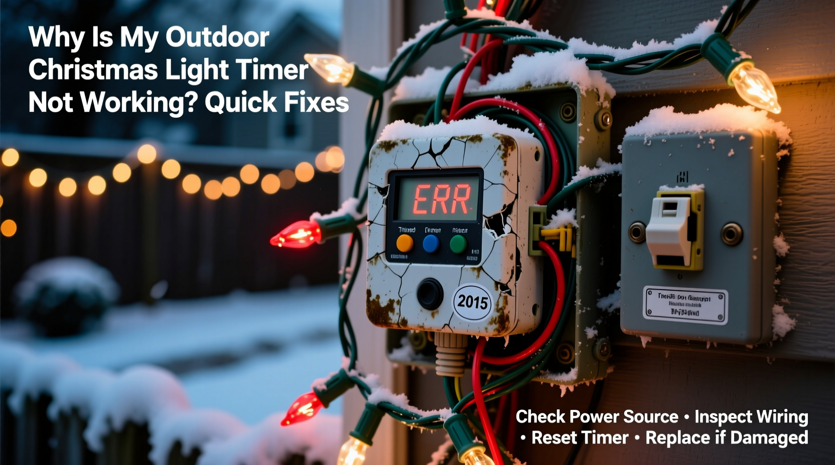 why is my outdoor christmas light timer not working and quick fixes