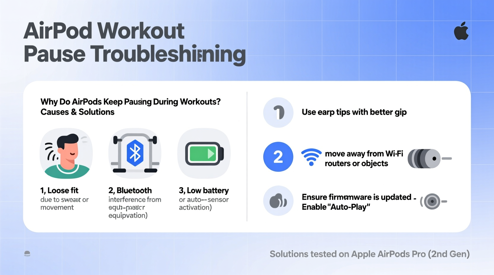 why does my airpod keep pausing during workouts causes and solutions