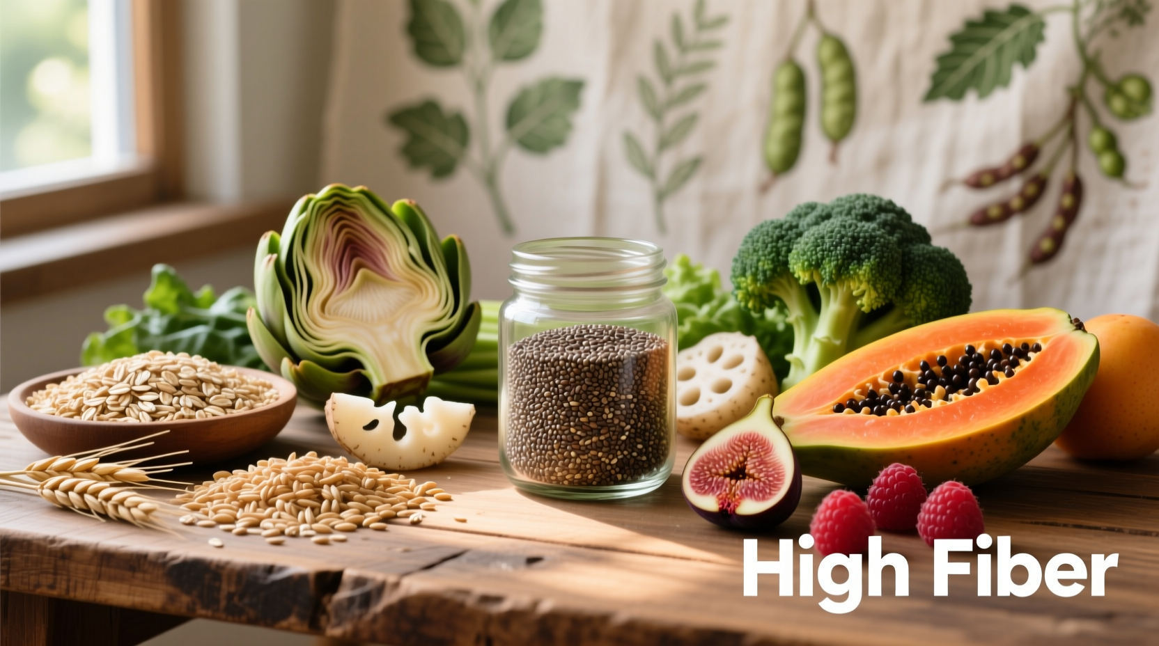 Fresh high-fiber foods for digestive health