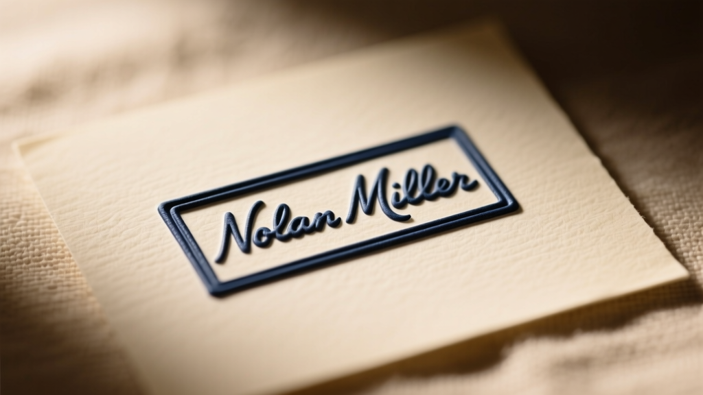 Macro image of a stamped Nolan Miller maker