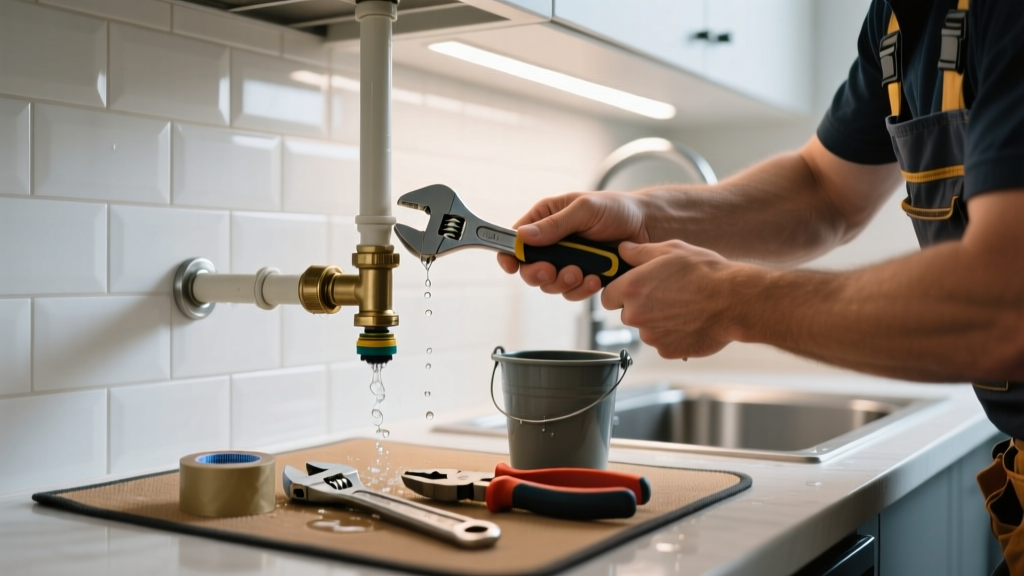 Fixing a Sprinkler System Leak in the Kitchen