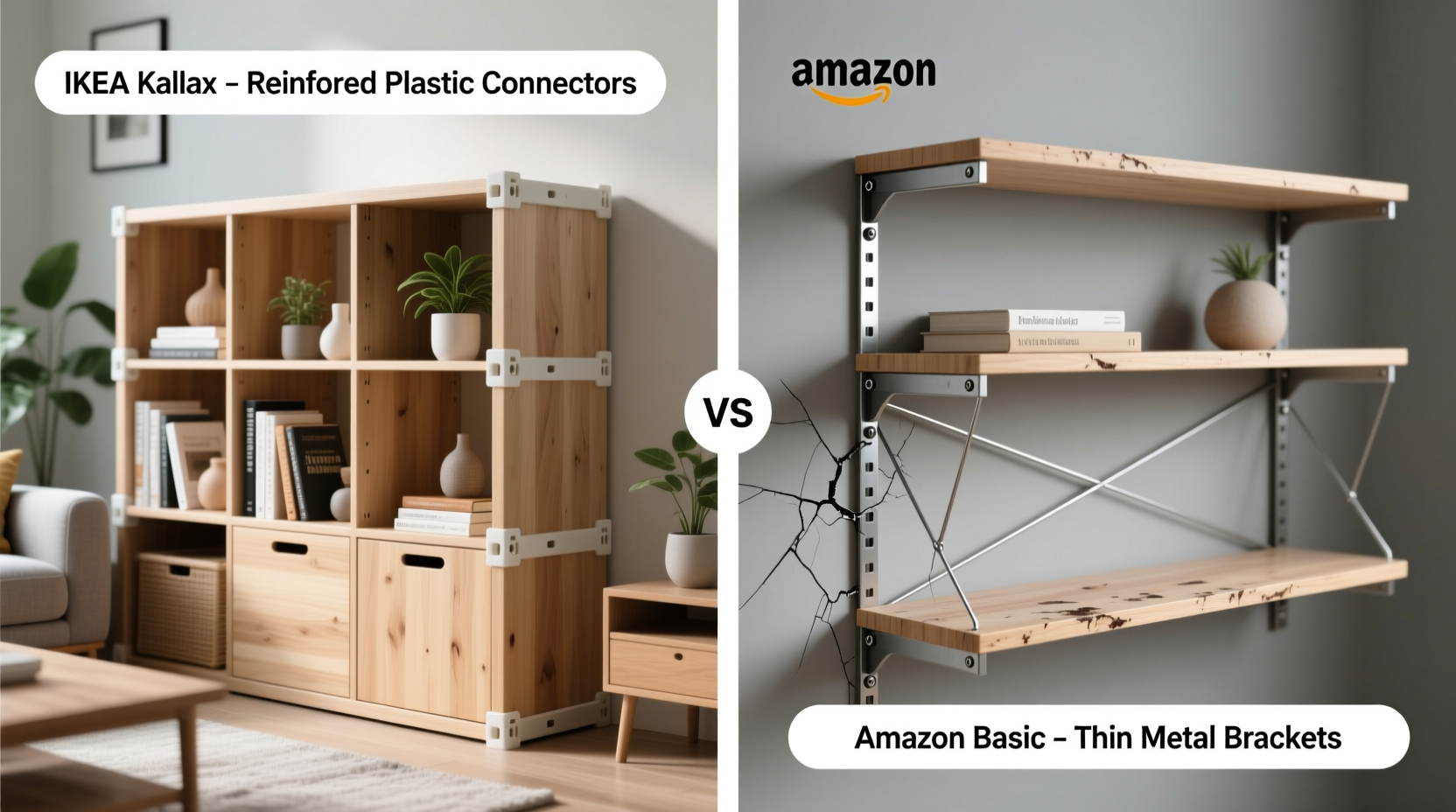 ikea kallax vs amazon basic shelves which holds up better over time