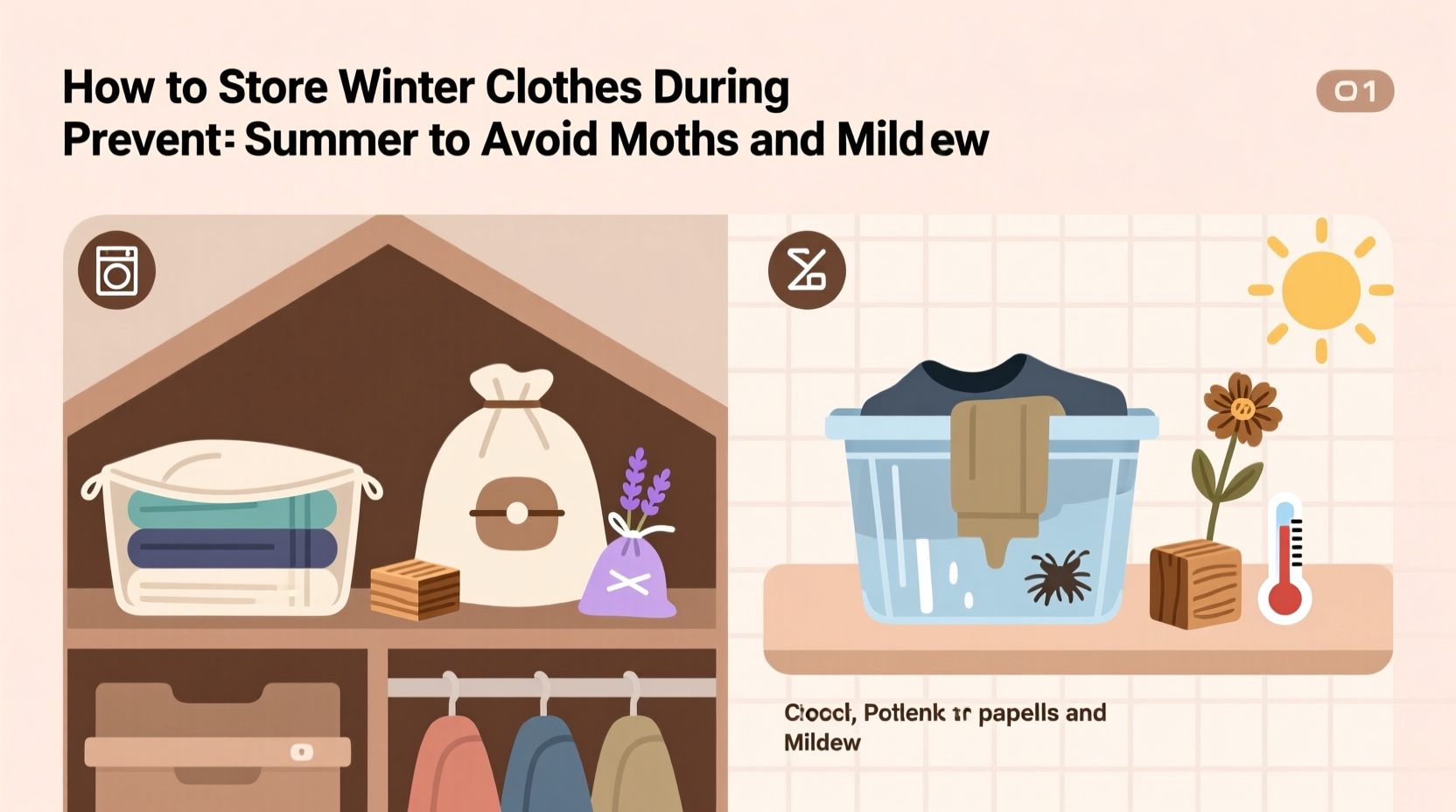 how to store winter clothes during summer to avoid moths and mildew