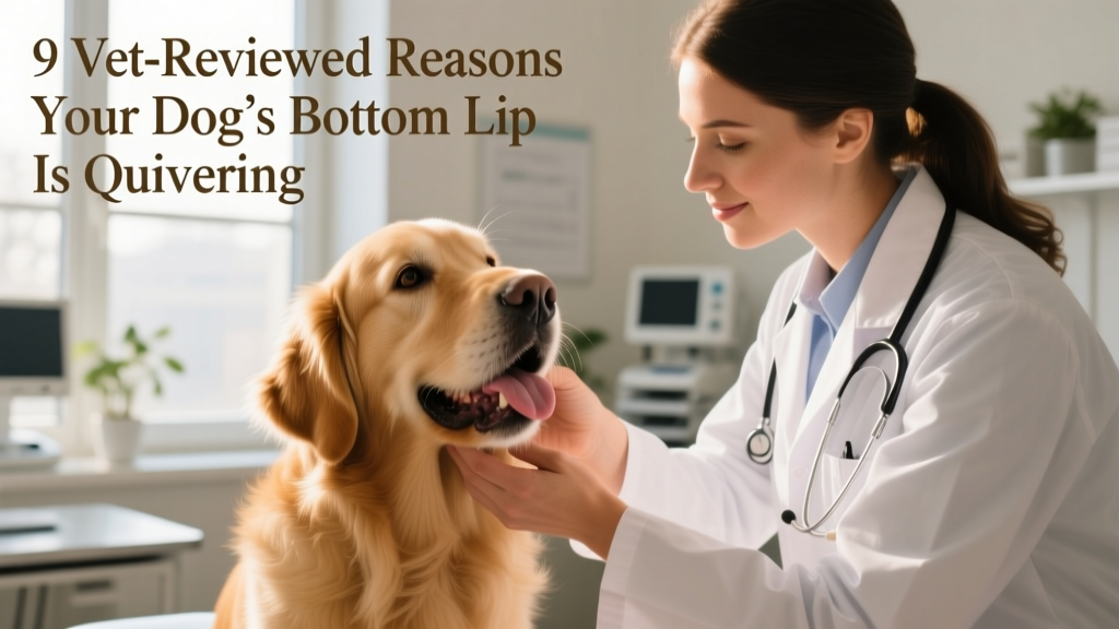 Veterinarian gently examining a dog’s mouth during a routine checkup