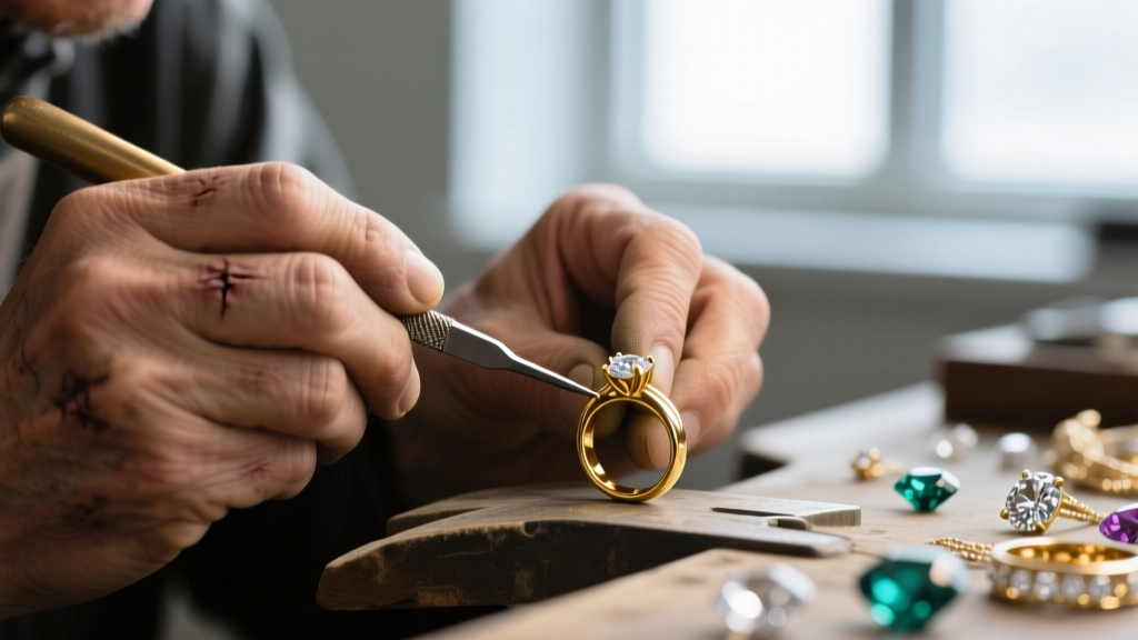 Macro shot of a jeweler