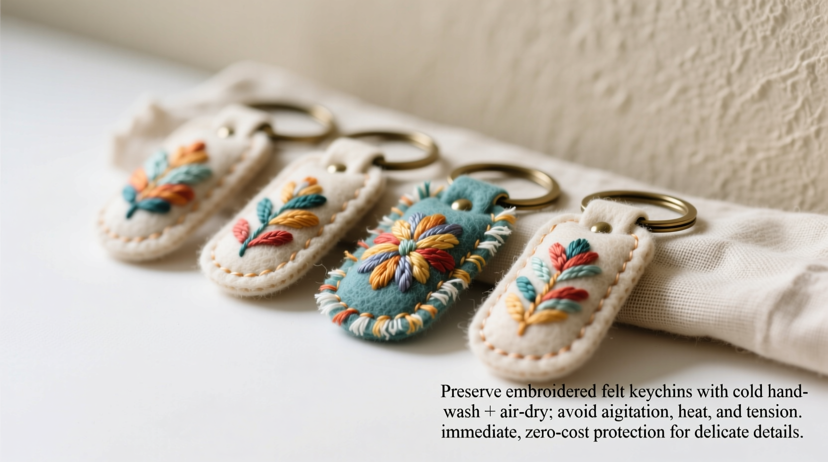 felt anime keychain laundry tips