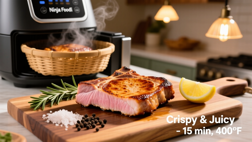How to Broil Pork Chops in Ninja Foodi (Crispy & Juicy!)