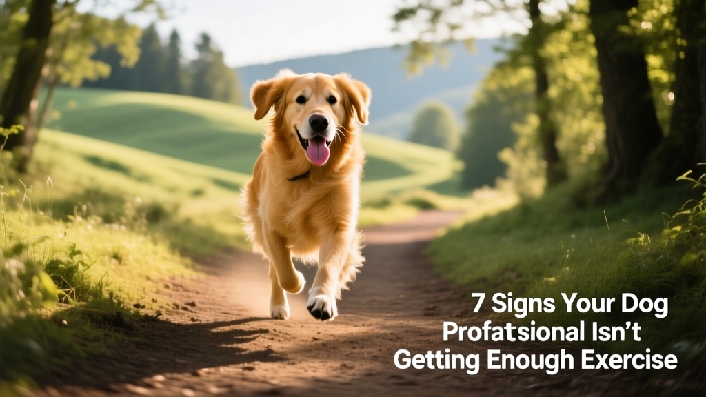 A happy, energetic dog mid-stride on a sunny trail during a brisk walk