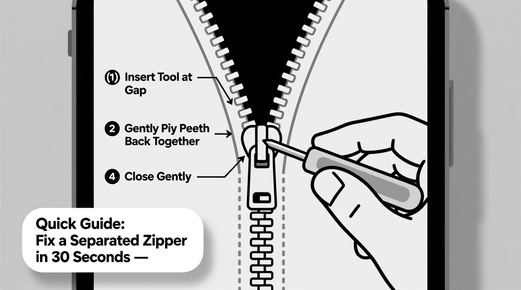 how to fix a zipper that separates simple tools and quick guide