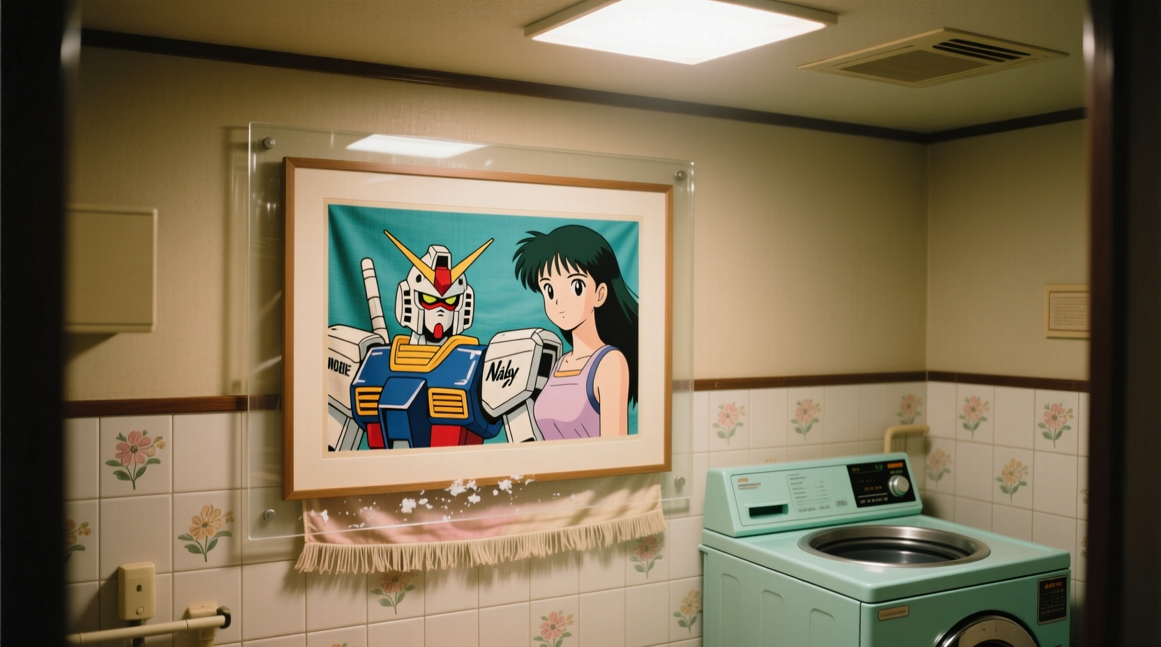 how to clean a vintage anime tapestry