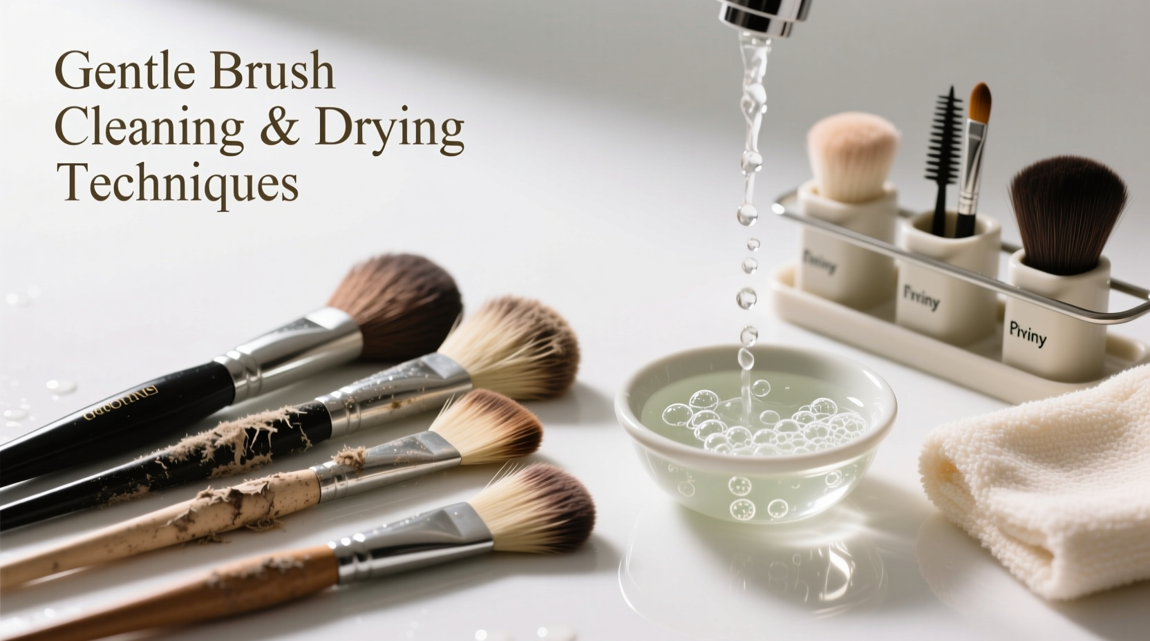 how to refresh stale makeup brushes with gentle cleaners and drying techniques
