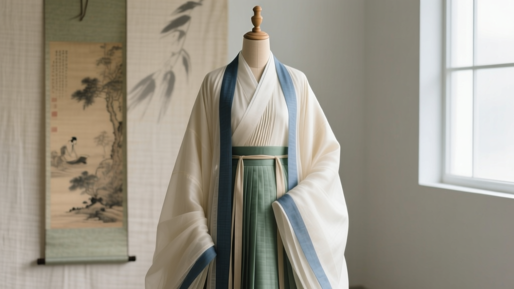 Decoding Hanfu Garments in Traditional Chinese Scroll Art