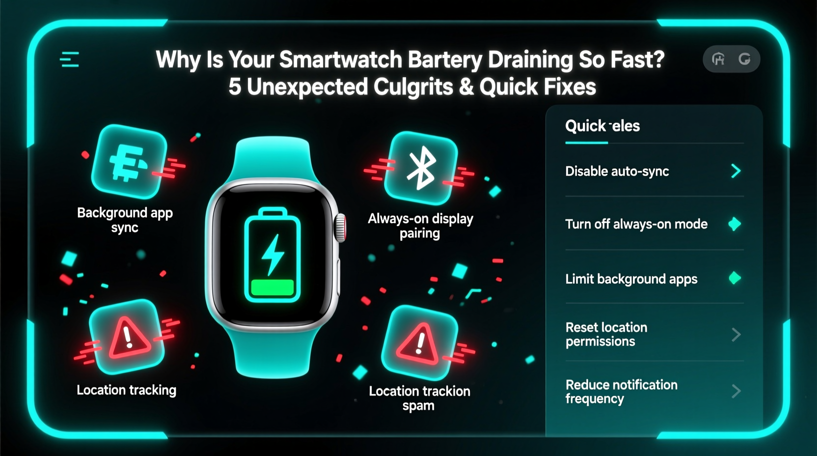 why is my smartwatch battery draining so fast unexpected culprits and quick fixes