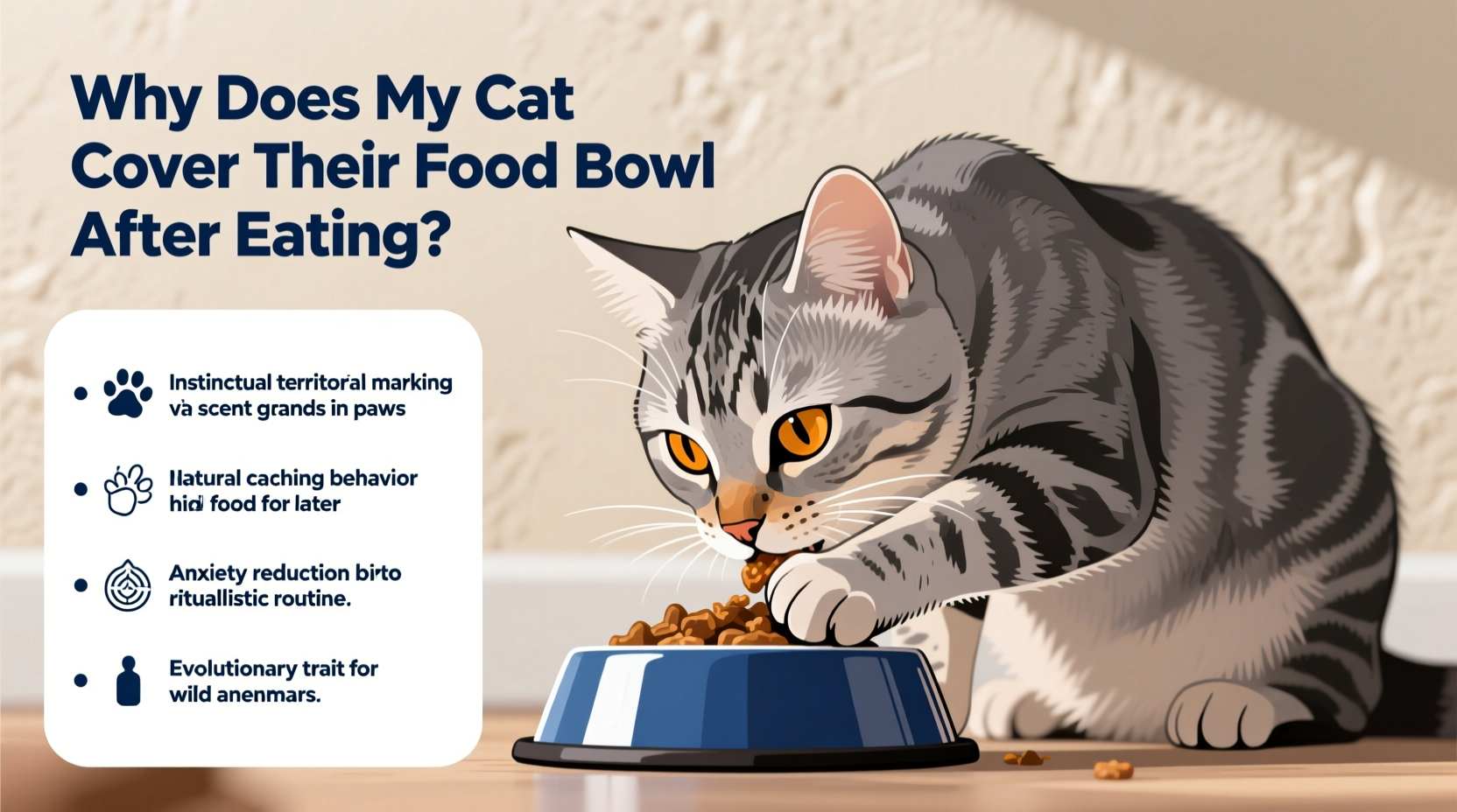 why does my cat cover their food bowl after eating habit explained