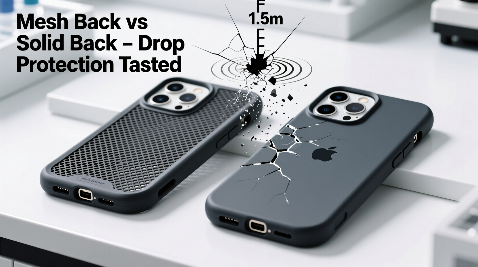 mesh back vs solid back iphone case which protects better from drops
