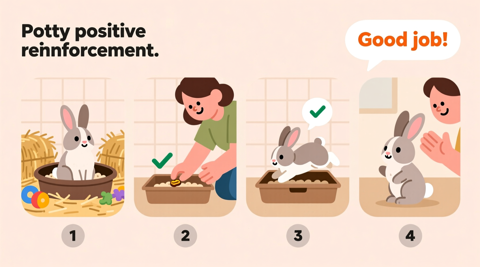 how to potty train a rabbit using positive reinforcement methods