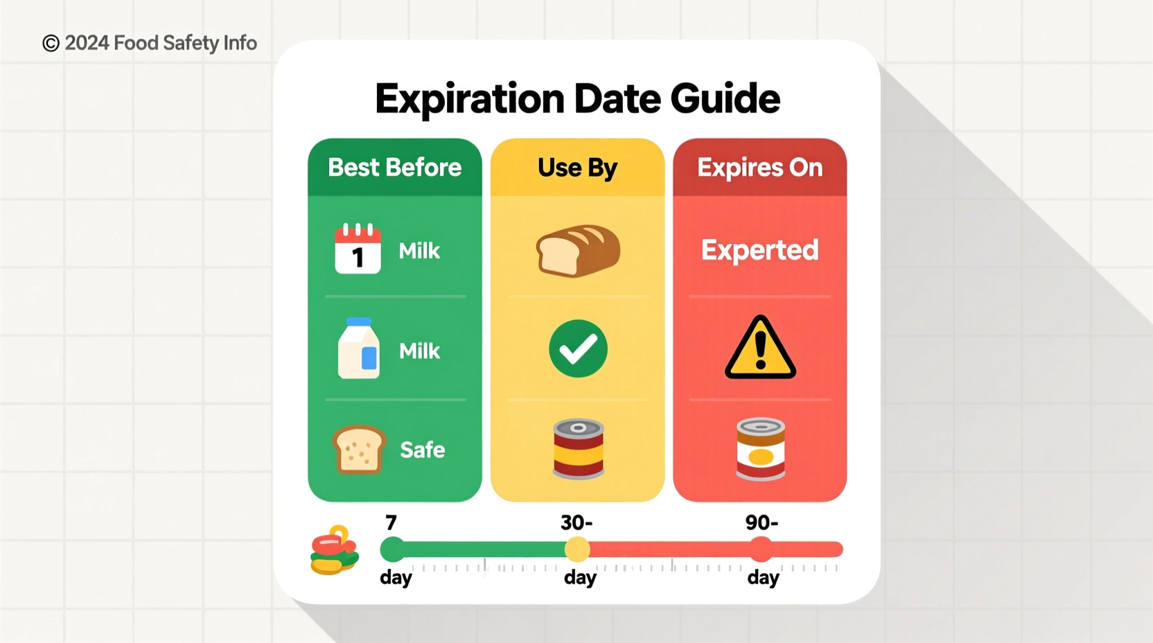 Food expiration date comparison chart