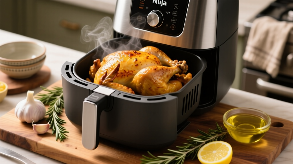 Steam-Crisp Whole Chicken in Ninja Foodi: Safe & Crispy
