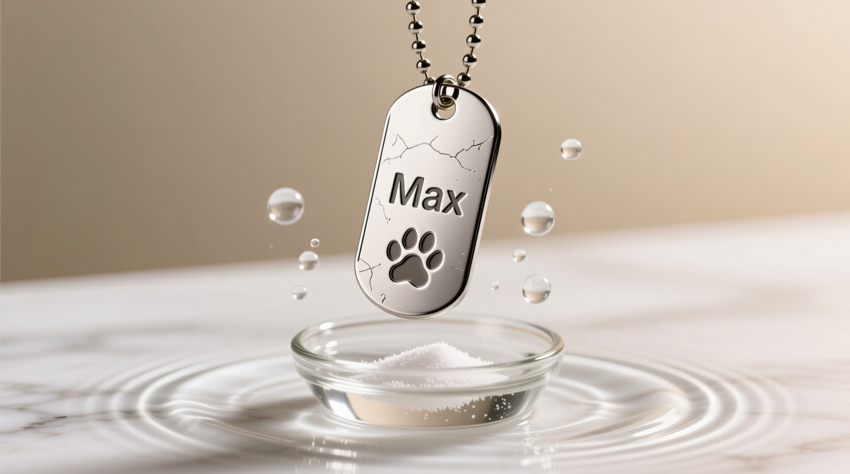 eco friendly stainless steel pet tag cleaning