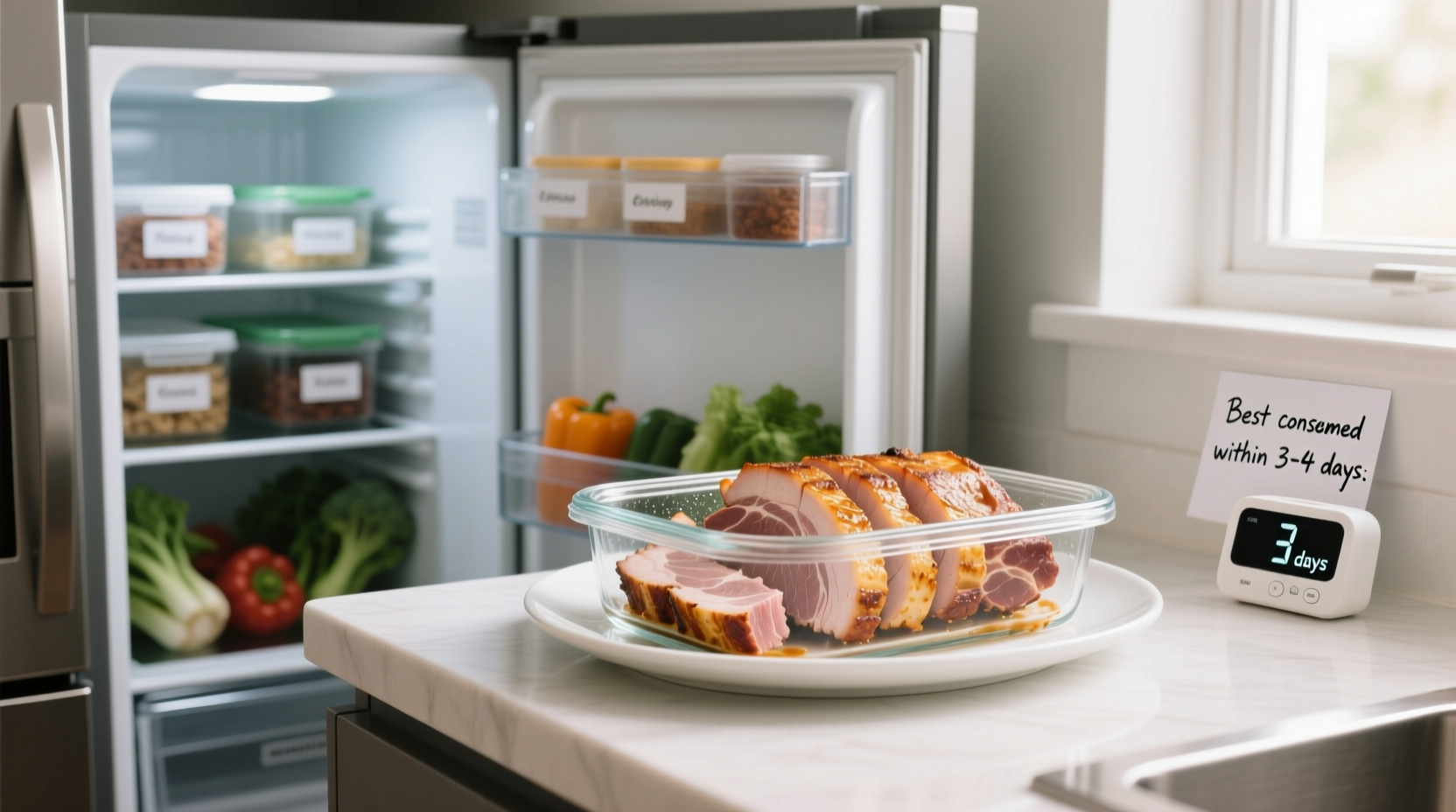 how long will cooked pork keep in the fridge