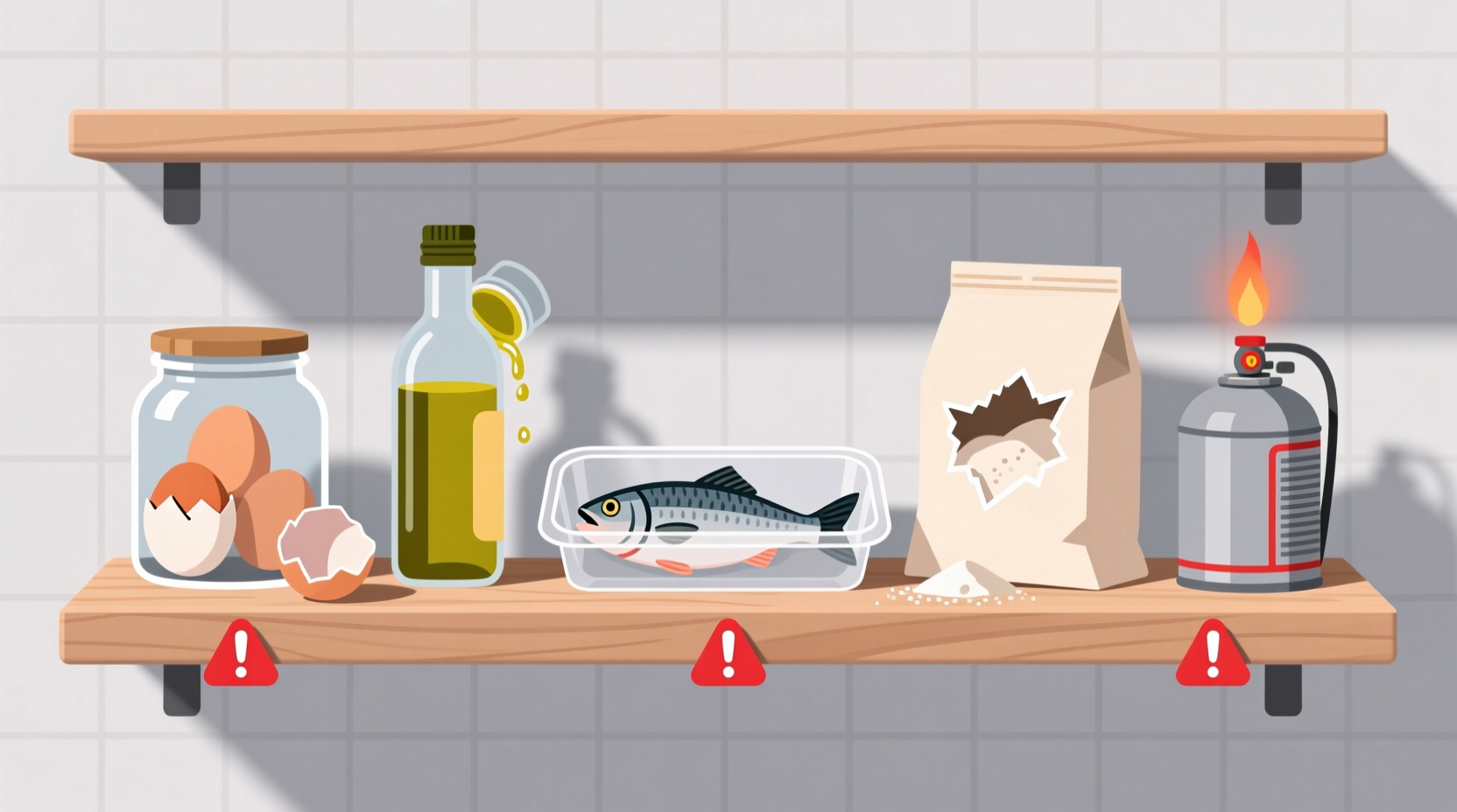items you shouldnt store on open shelf