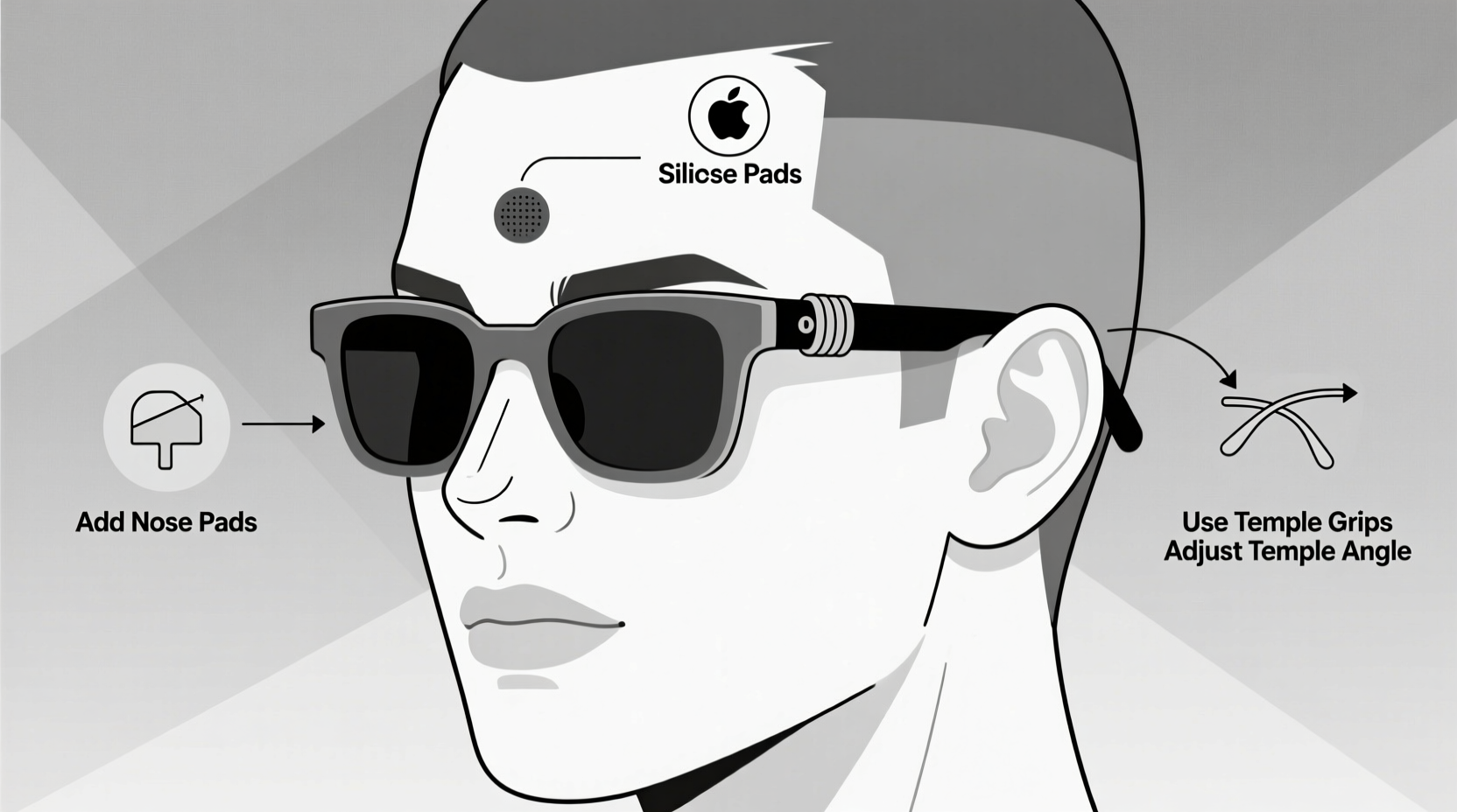 how to stop your sunglasses from sliding down your nose without tightening arms