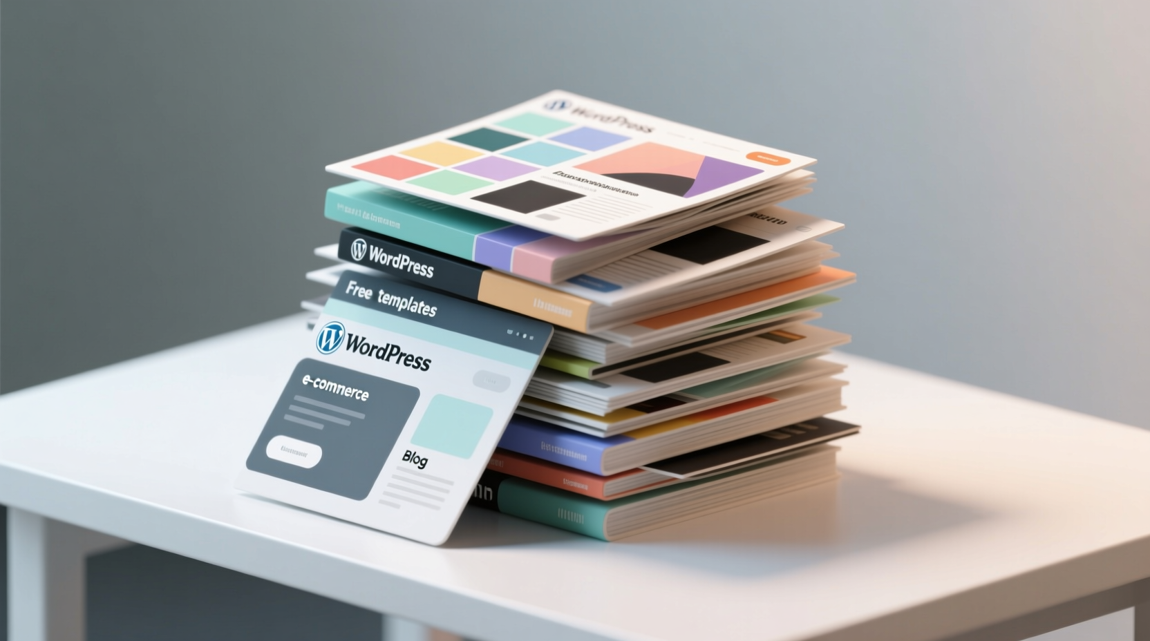 a pile of free wordpress templates