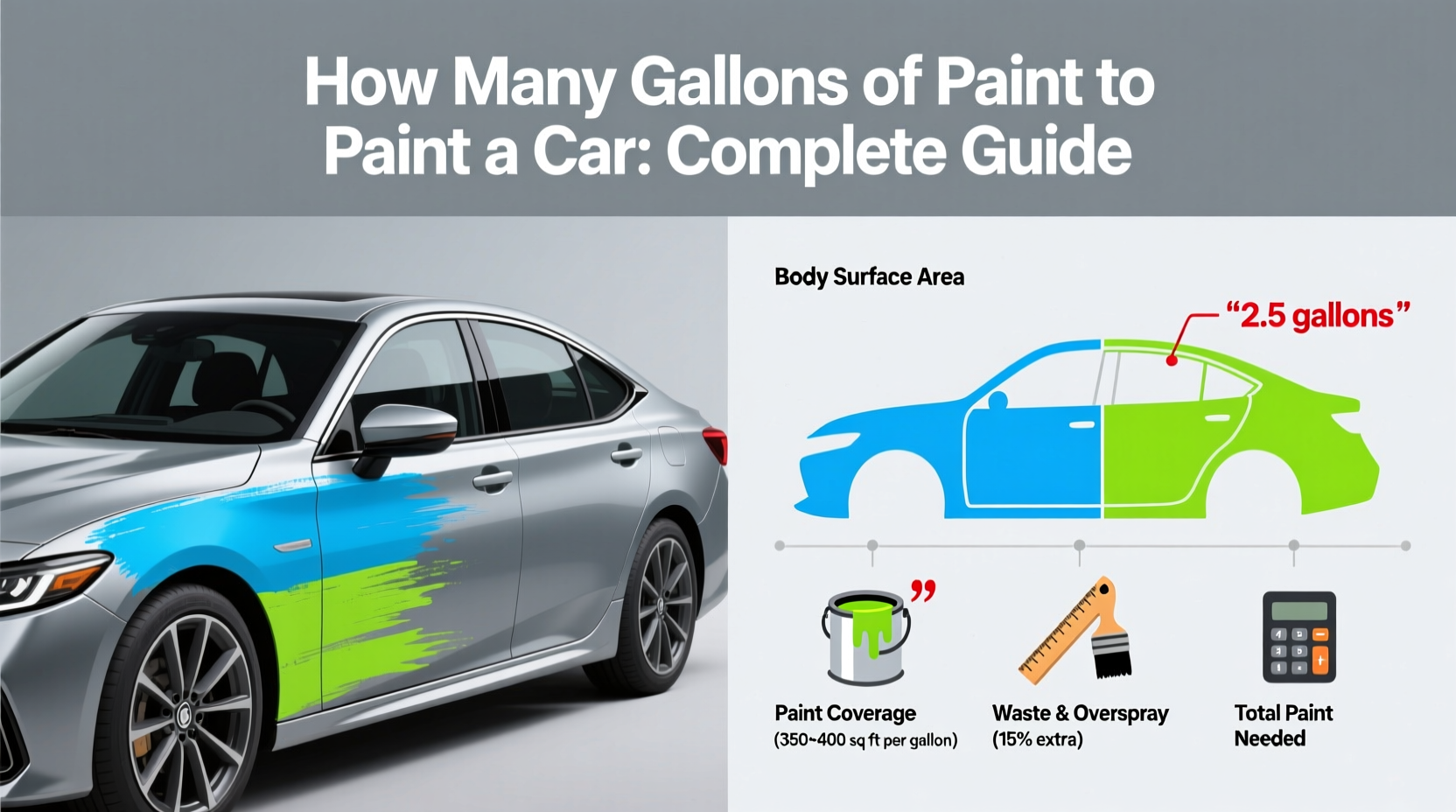 how many gallons of paint to paint a car