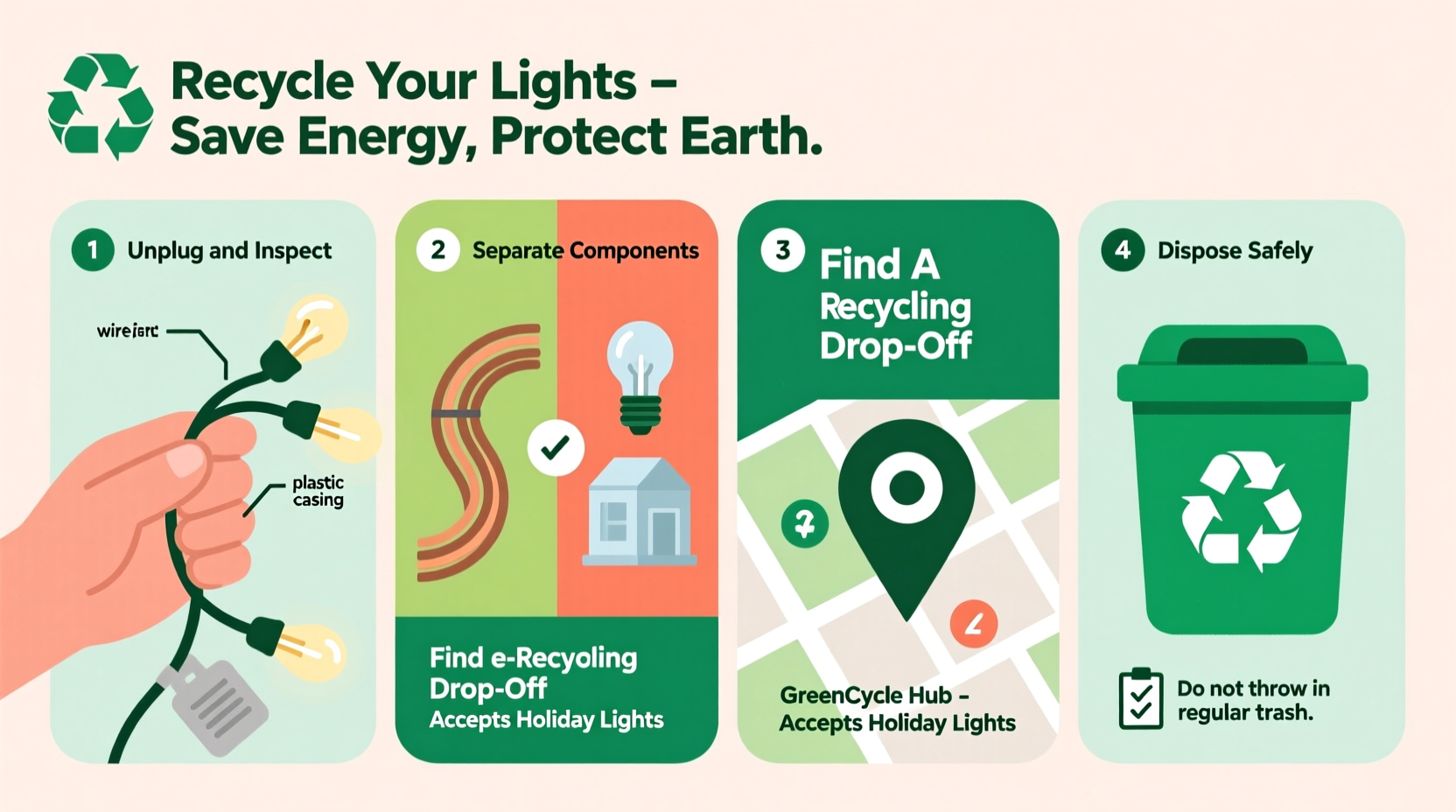 how to recycle broken christmas lights responsibly and where to drop them