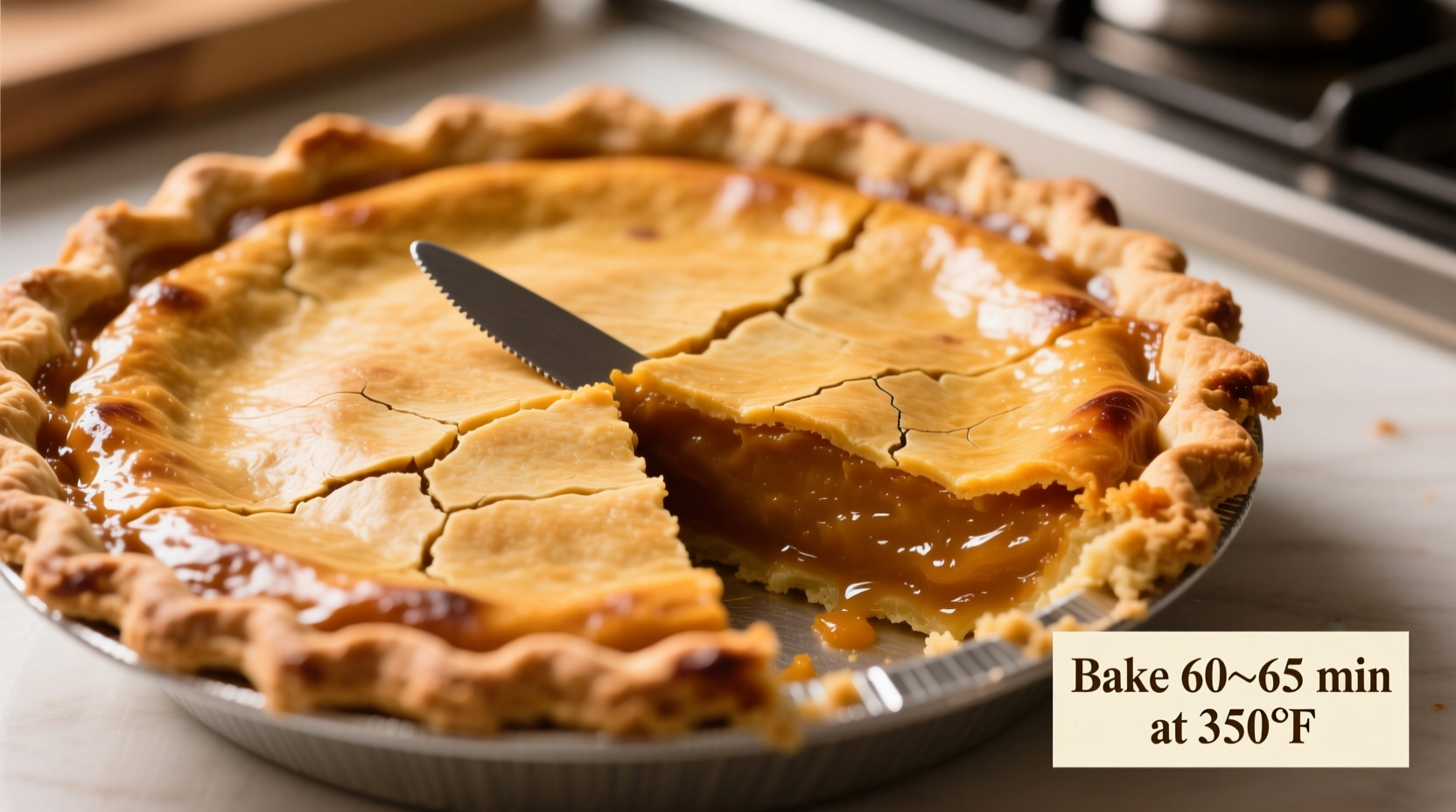 Sweet Potato Pie Baking Time at 350°F: 50-60 Minutes