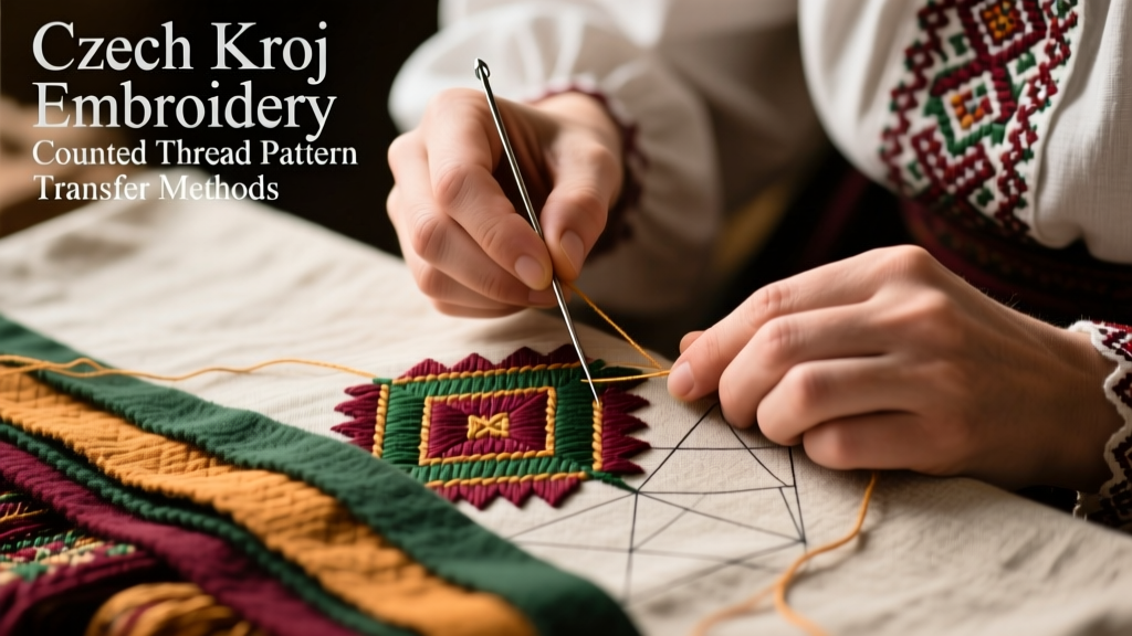 Czech Kroj Embroidery Counted Thread Pattern Transfer Methods